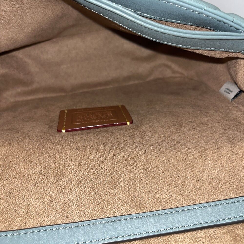 Coach Sage Green Quinn Quilted Quilting Shoulder Crossbody Bag purse CY663 NWT - Picture 6 of 7